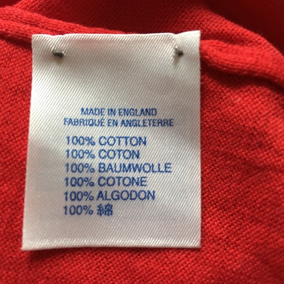 Geeson Knit TankTop Sleeveless Red Pink Sz S Casual Career 100% Cotton England - Picture 5 of 6